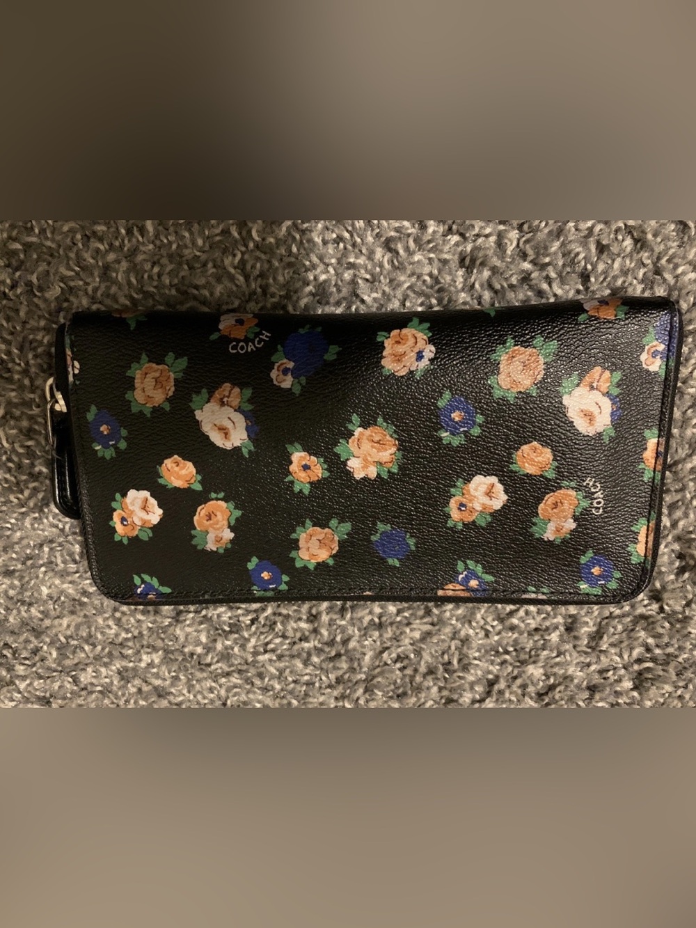 Coach Outlet Margot Satchel Purse With Floral Patterns Includes Matching Wallet - Picture 12 of 16